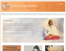 Tablet Screenshot of goswamiyogainstitute.com